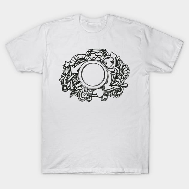 Camera Doodle T-Shirt by AgateLace